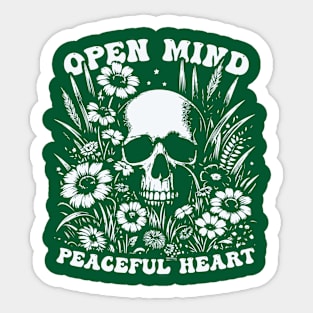 Open Mind, Peaceful Heart Sticker